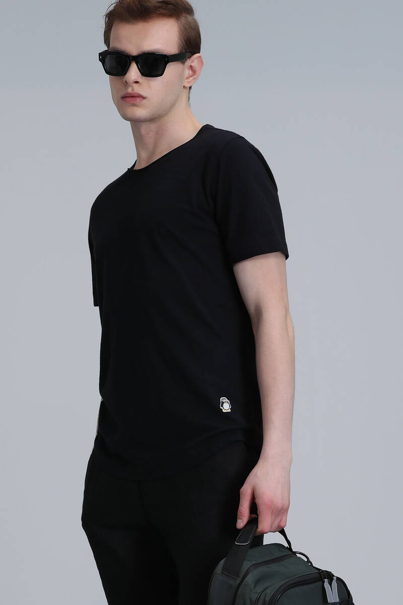 Junya Erkek Basic Tişört Siyah - 3
