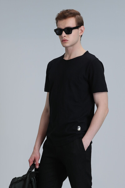 Junya Erkek Basic Tişört Siyah - 5