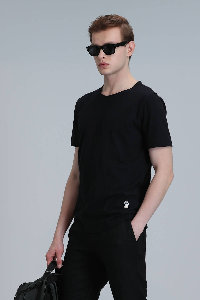 Junya Erkek Basic Tişört Siyah - 5