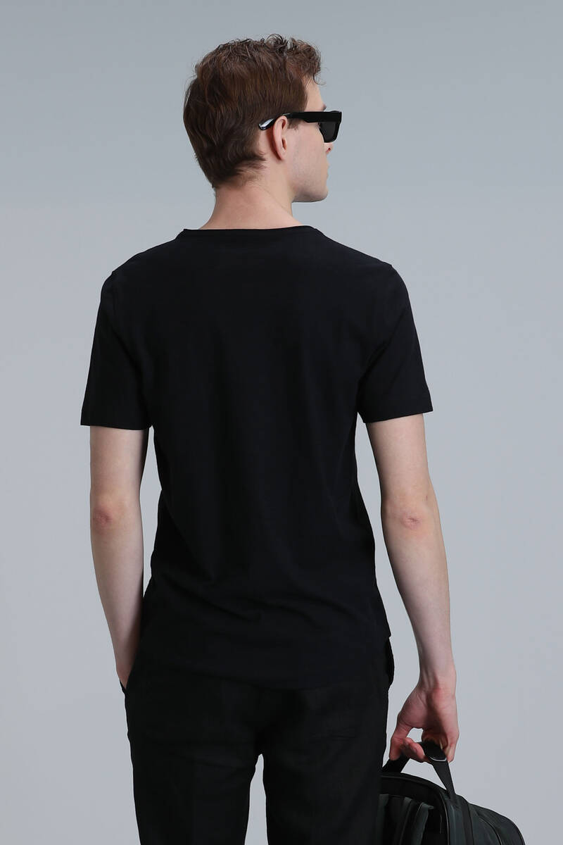 Junya Erkek Basic Tişört Siyah - 6