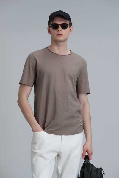 Junya Men's Basic T-Shirt Camel 