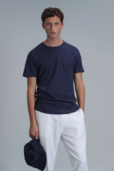Junya Men's Basic T-Shirt Light Navy Blue 