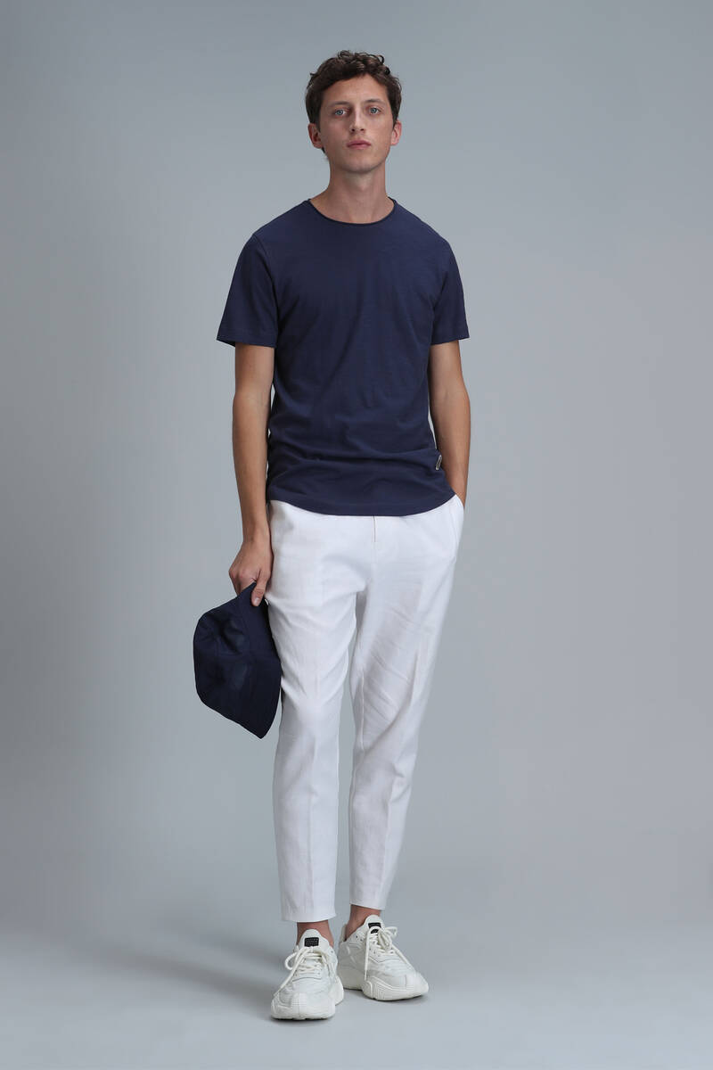 Junya Men's Basic T-Shirt Light Navy Blue - 2