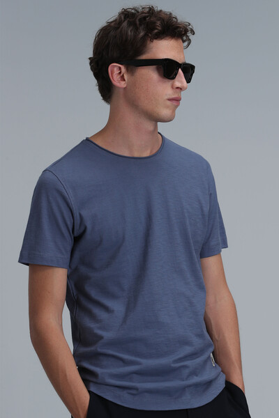 Junya Men's Basic T-Shirt Midnight Blue - 5