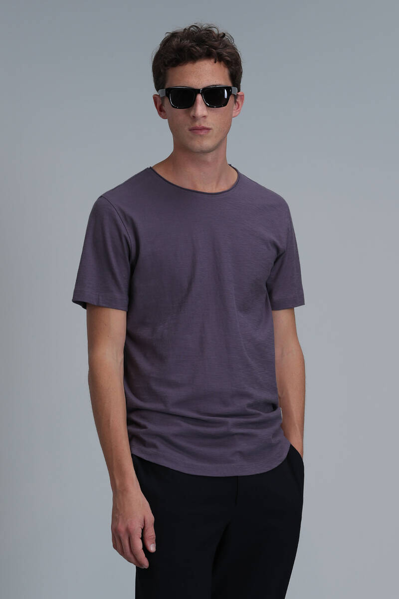 Junya Men's Basic T-Shirt Plum - 3