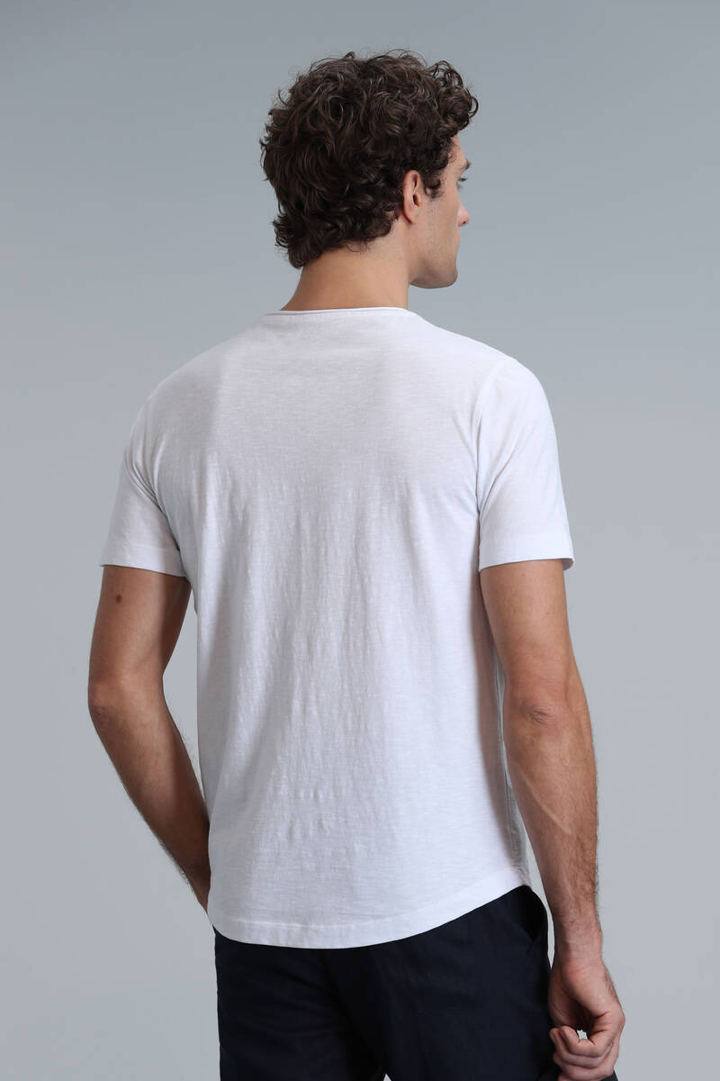 Junya Men's Basic T-Shirt White - 5