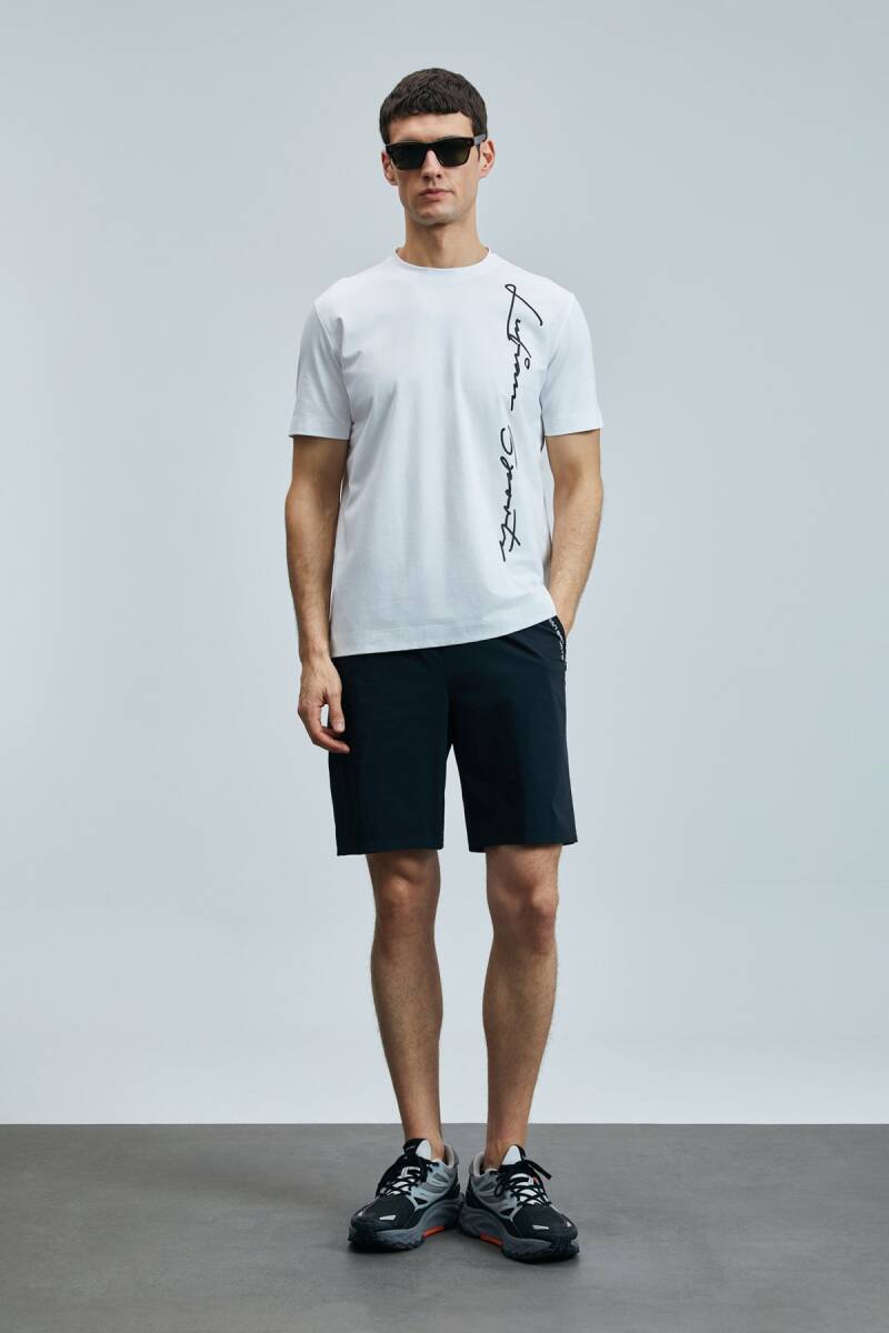 Justın Modern Grafik T- Shirt Beyaz - 2