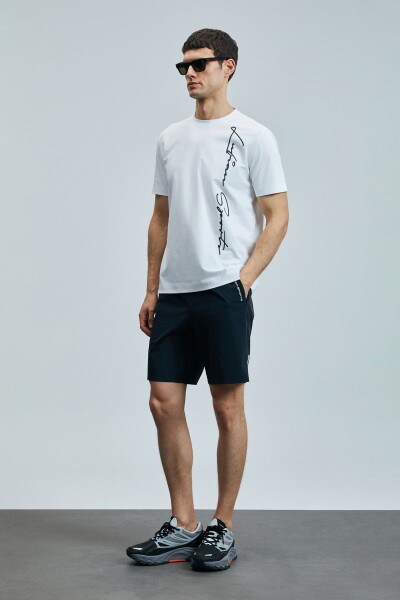 Justın Modern Grafik T- Shirt Beyaz - 5