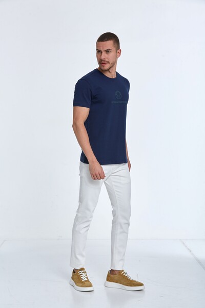 Kai Printed Men's T-Shirt Navy Blue - 3