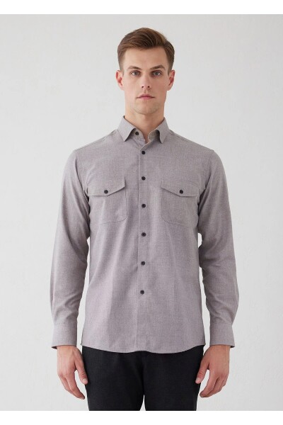 Kamoro Brown Pocket Detailed Shirt - 1