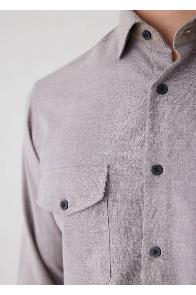 Kamoro Brown Pocket Detailed Shirt - 3