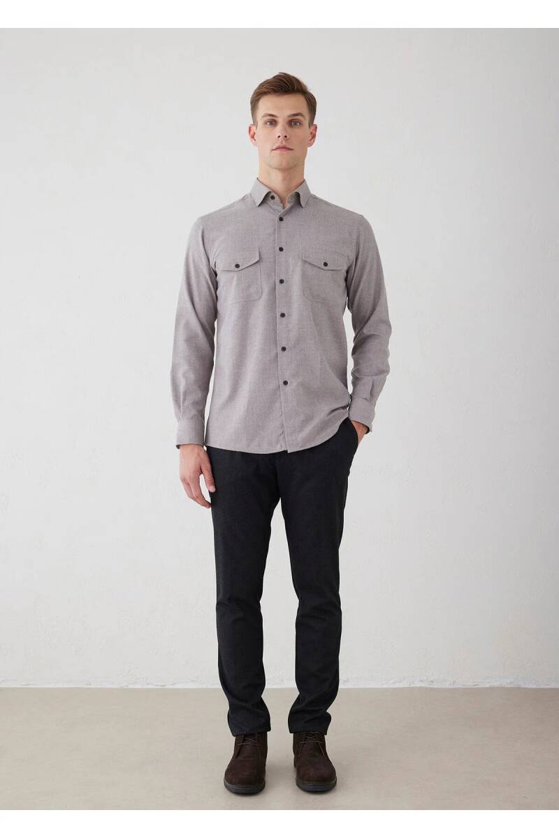 Kamoro Brown Pocket Detailed Shirt - 2