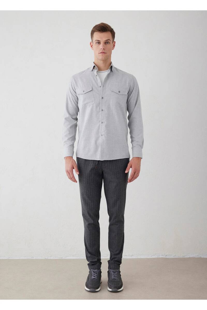 Kamoro Light Gray Pocket Detailed Shirt - 1