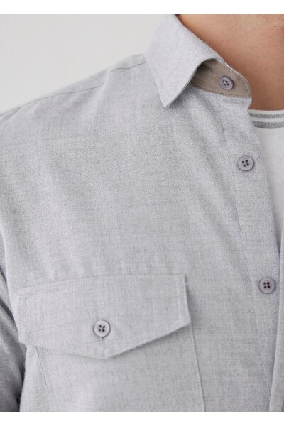 Kamoro Light Gray Pocket Detailed Shirt - 2