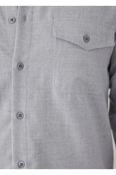 Kamoro Light Gray Pocket Detailed Shirt - 3