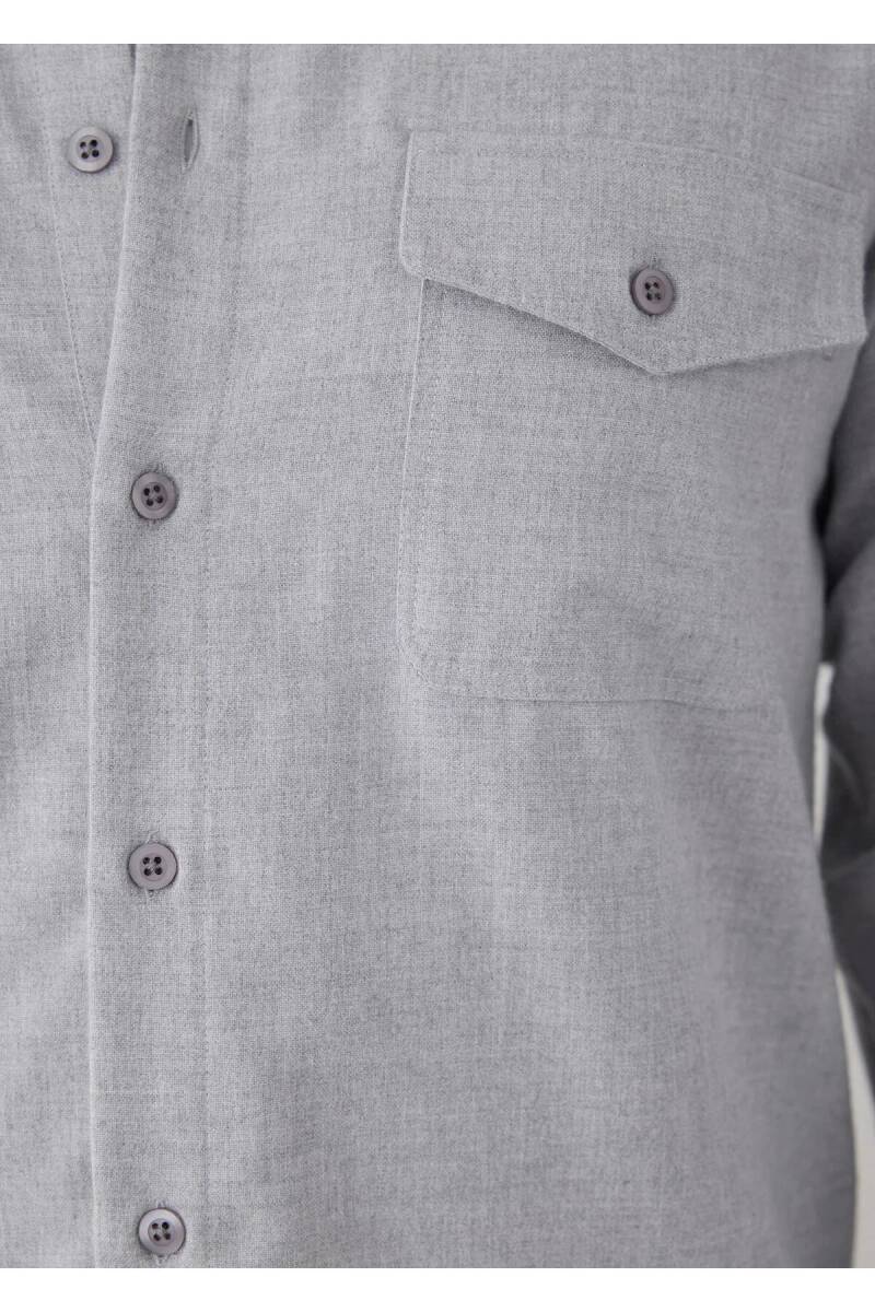 Kamoro Light Gray Pocket Detailed Shirt - 3