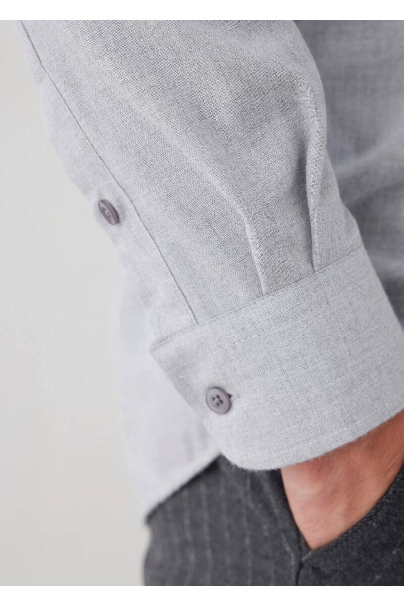 Kamoro Light Gray Pocket Detailed Shirt - 5