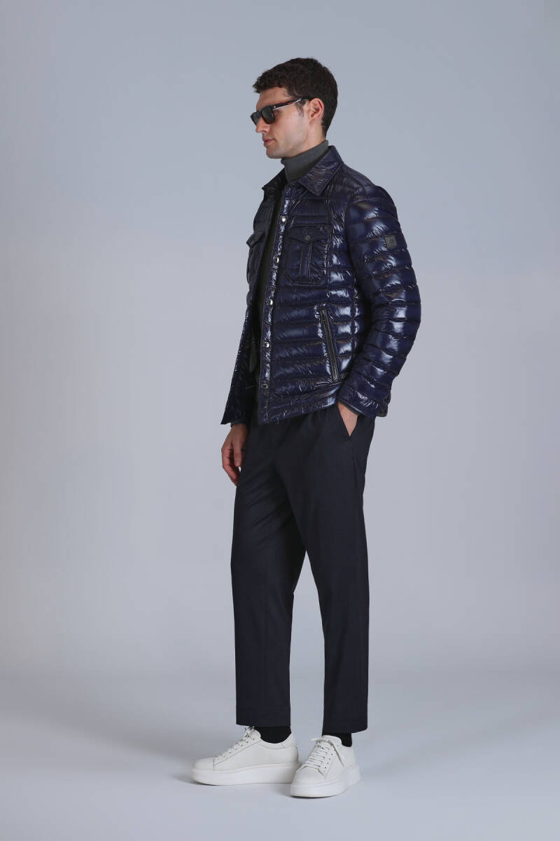 Kane Goose Down Men's Coat Navy Blue - 4