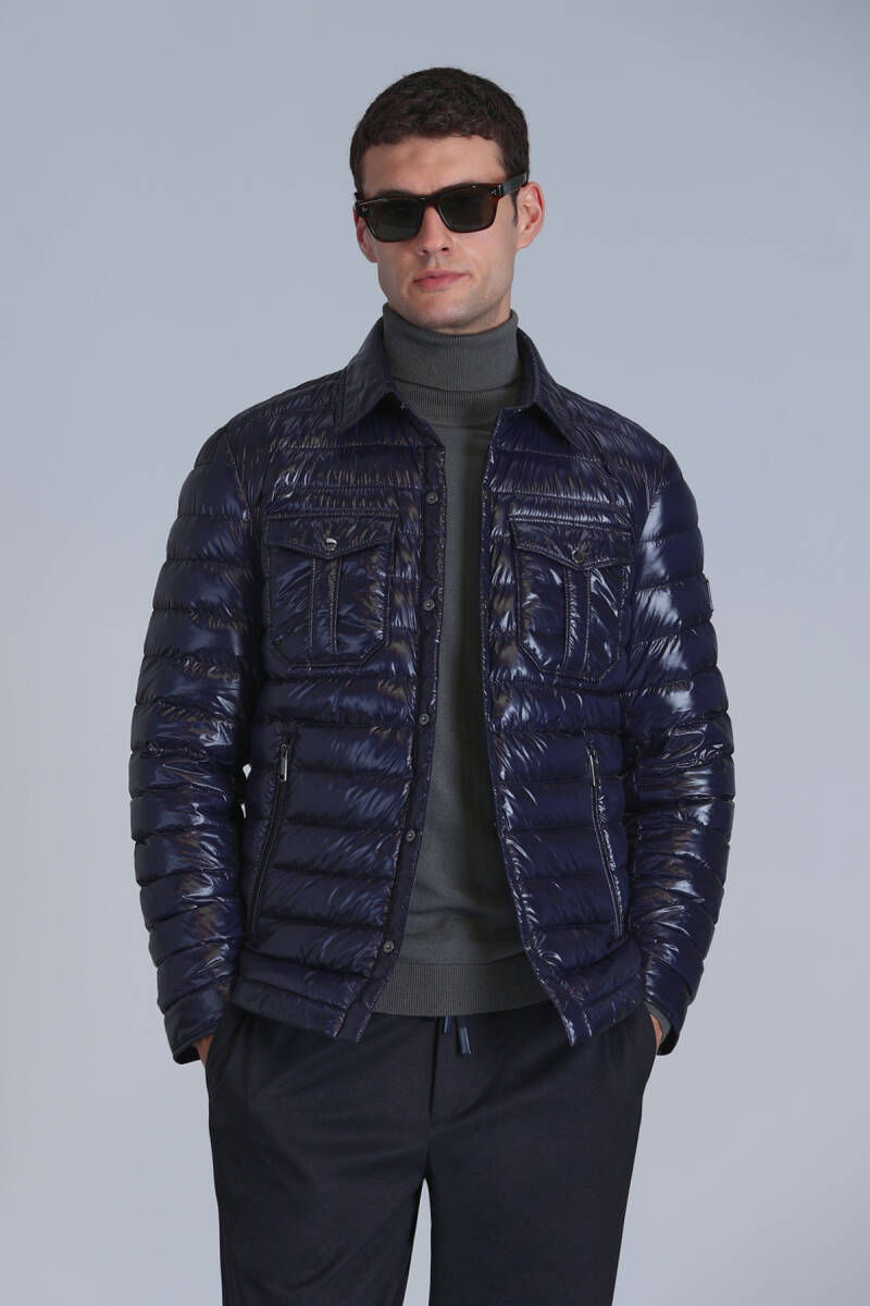 Kane Goose Down Men's Coat Navy Blue - 5