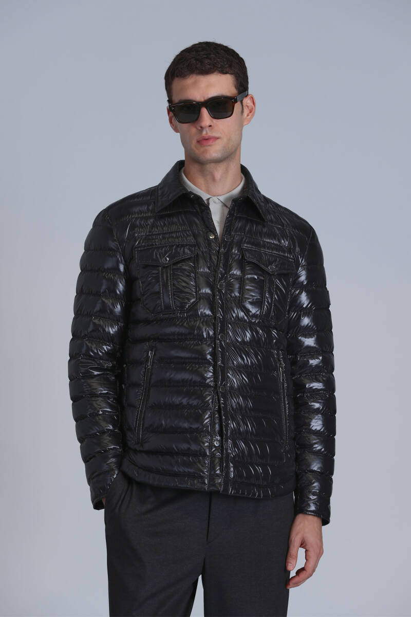 Kane Kaz Tüyü Erkek Mont Siyah - 5