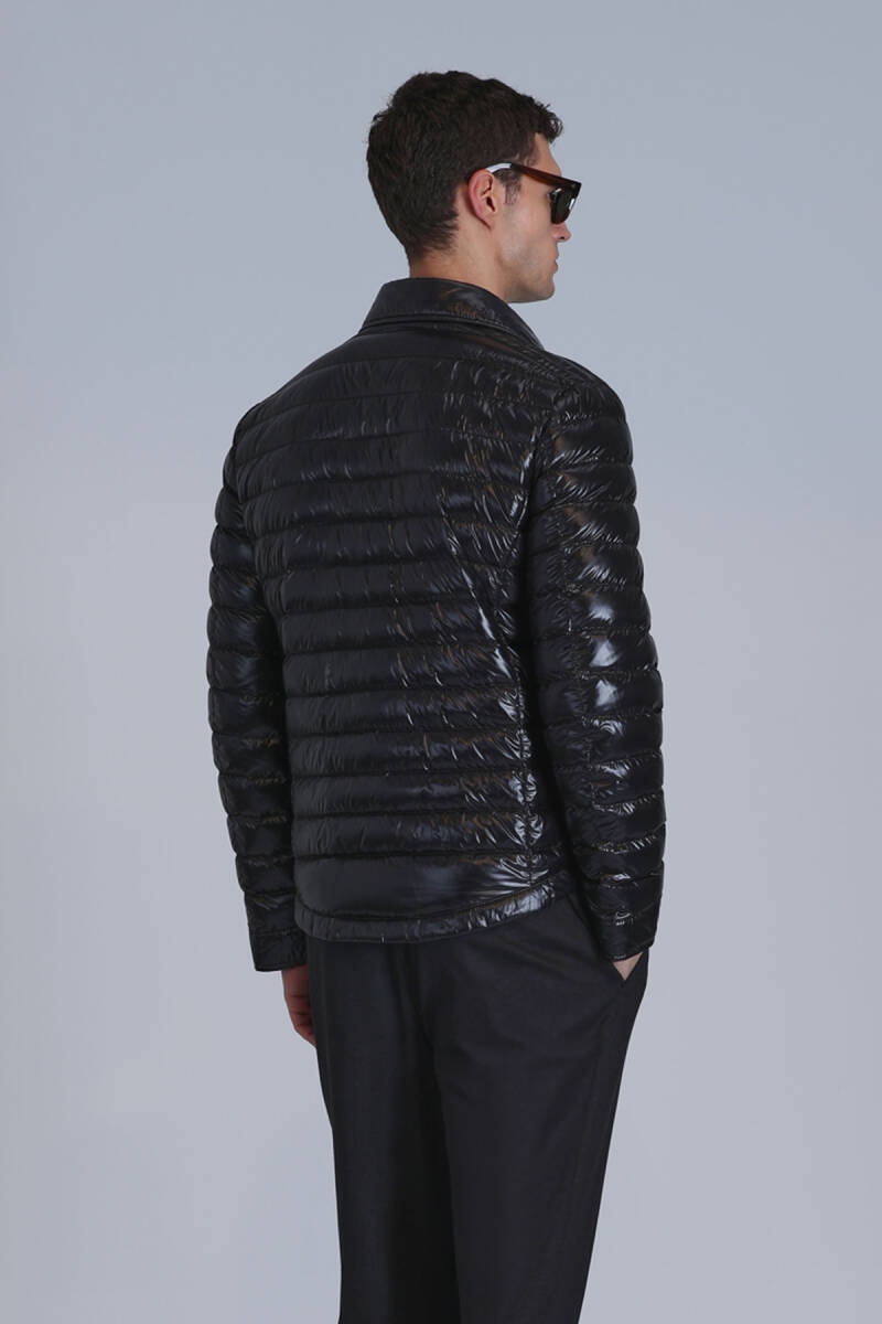 Kane Kaz Tüyü Erkek Mont Siyah - 6