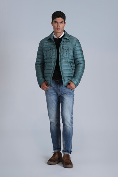 Kane Kaz Tüyü Erkek Mont Yeşil - LUFIAN (1)