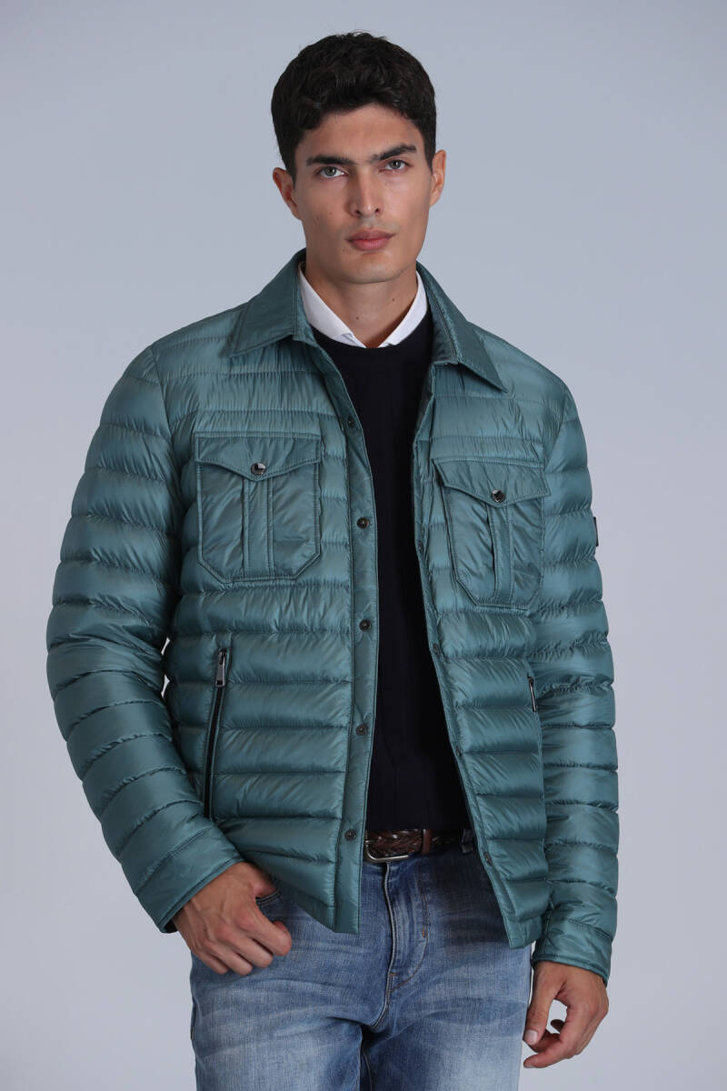 Kane Kaz Tüyü Erkek Mont Yeşil - 3