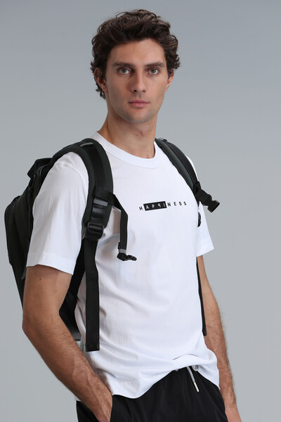 Kane Modern Grafik T-Shirt Beyaz 