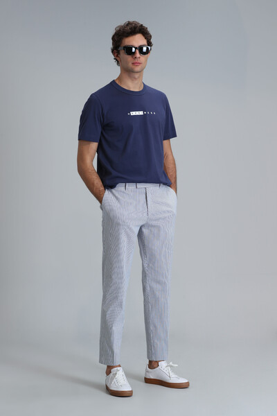 Kane Modern Graphic T-Shirt Light Navy Blue - 2