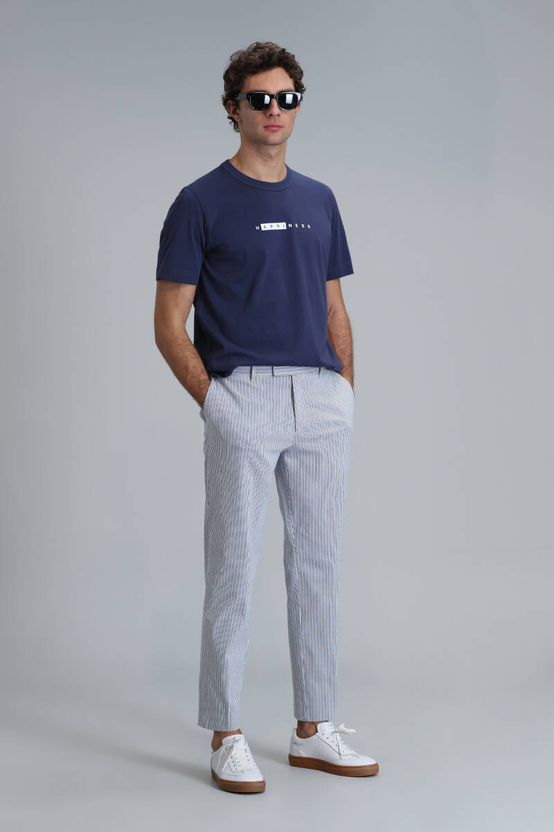 Kane Modern Graphic T-Shirt Light Navy Blue - 2