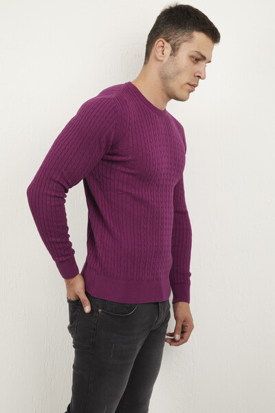 Karl Crew Neck Men's Sweater Pink - 3
