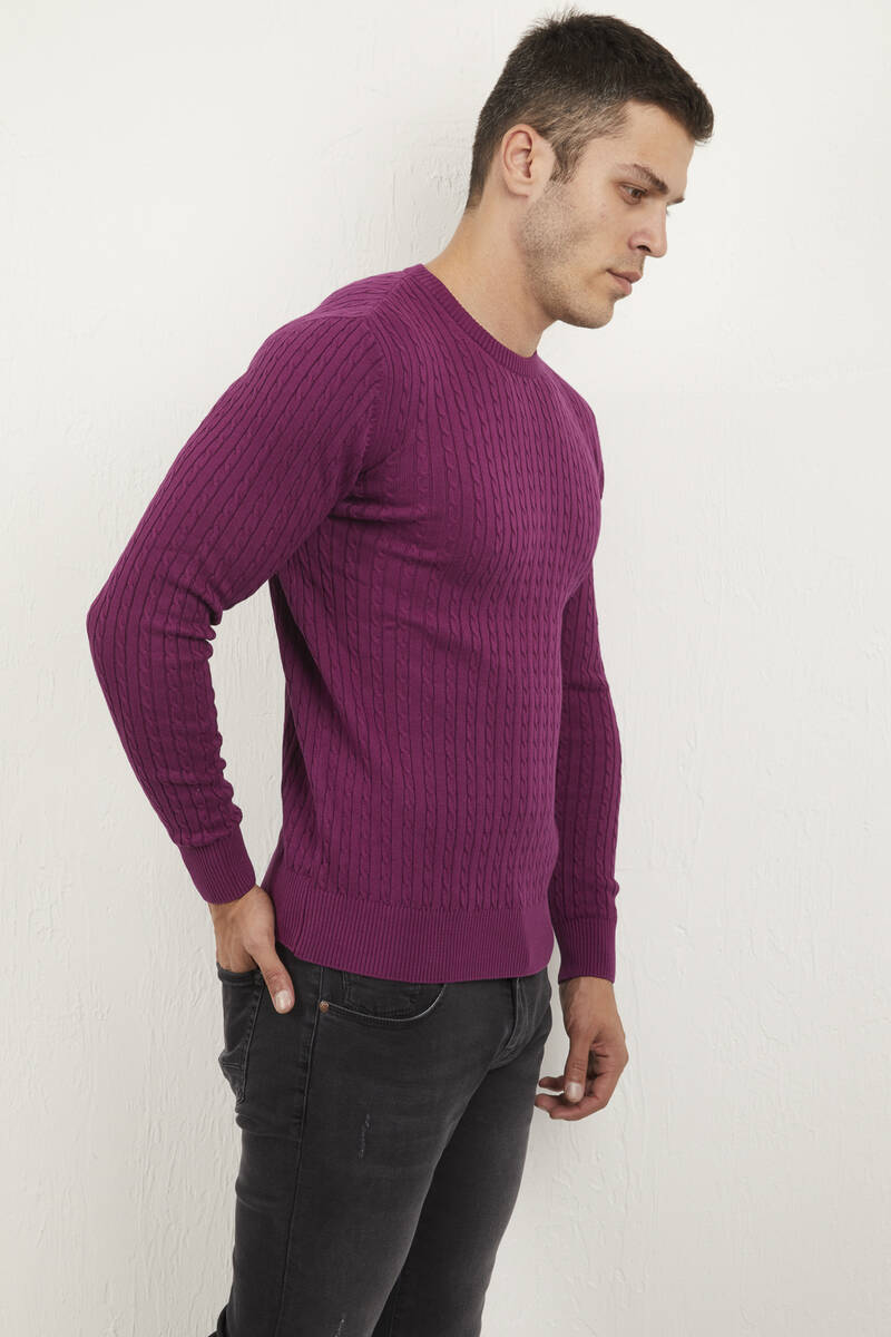 Karl Crew Neck Men's Sweater Pink - 3