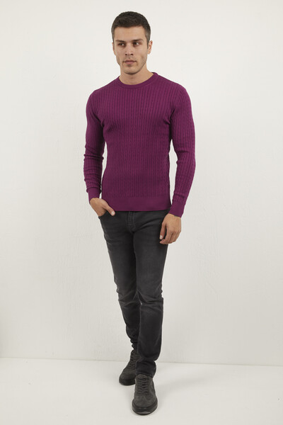 Karl Crew Neck Men's Sweater Pink 