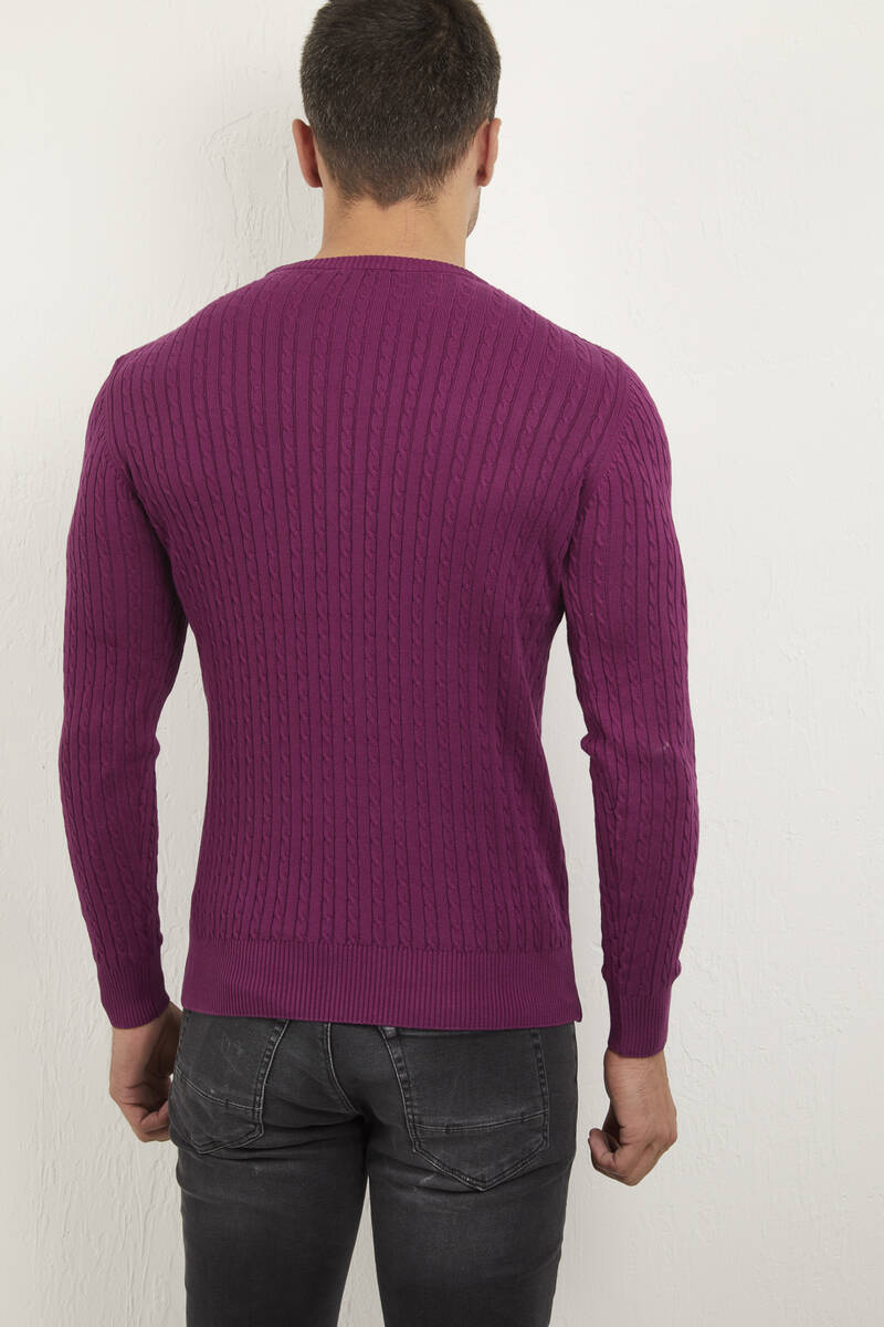 Karl Crew Neck Men's Sweater Pink - 4