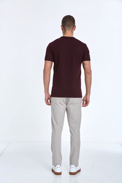 Хлопковая футболка с круглым вырезом и принтом пальм - 5