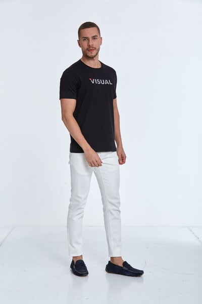 VOLTAJ - Хлопковая футболка с круглым вырезом и принтом Visual (1)