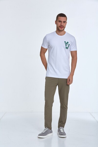 VOLTAJ - Хлопковая футболка с принтом VJ Пятизвездочный