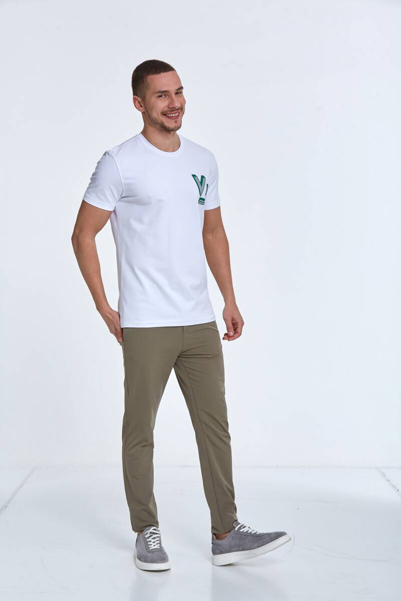 Хлопковая футболка с принтом VJ Пятизвездочный