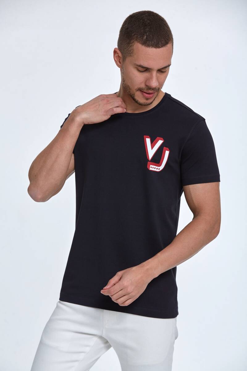 Хлопковая футболка с принтом VJ Пятизвездочный