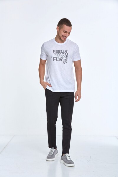 Хлопковая мужская футболка с принтом Feelin Good - Thumbnail