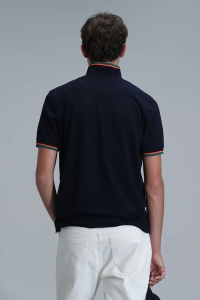 King Smart Men's Polo T-Shirt Navy Blue - 6