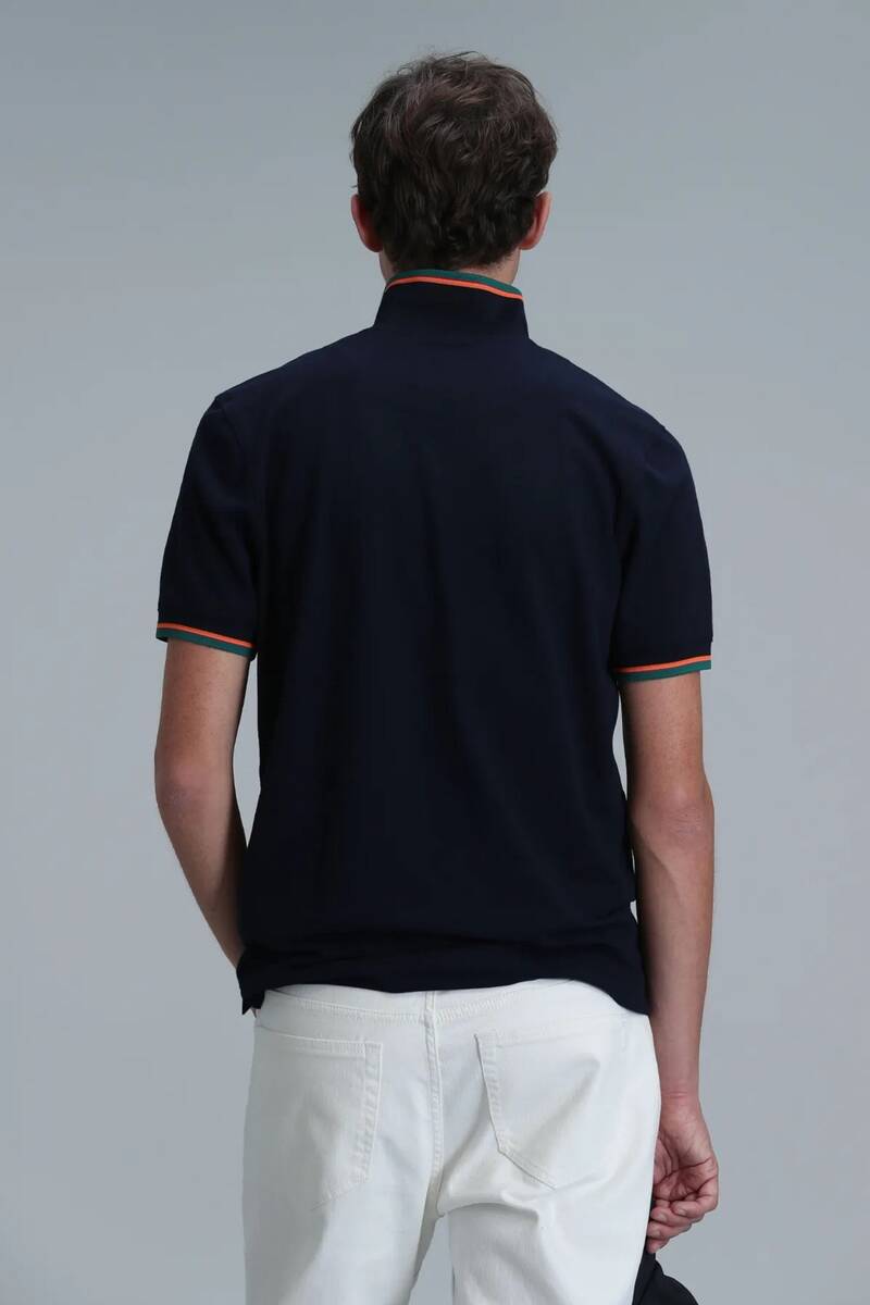 King Smart Men's Polo T-Shirt Navy Blue - 6