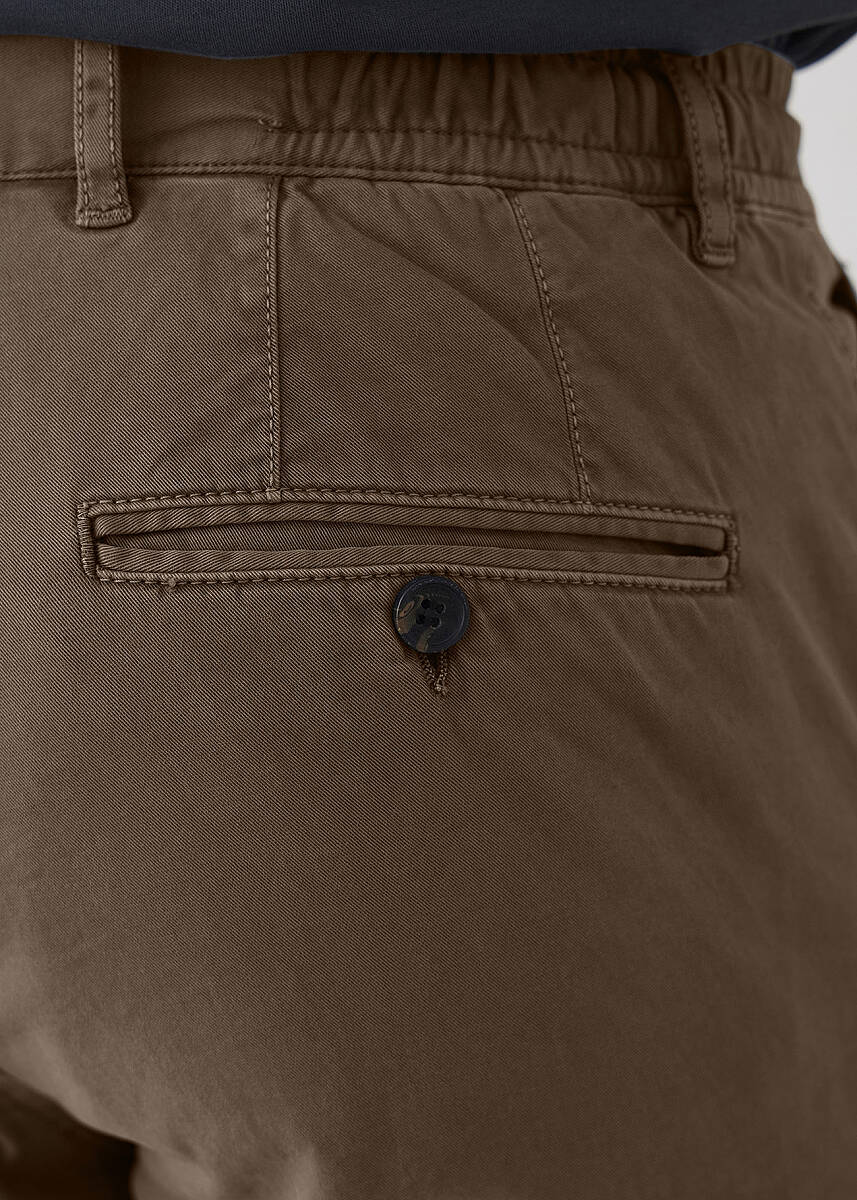 Lango Haki Renk Esnek Belli Kordonlu Chino Pantolon - 4