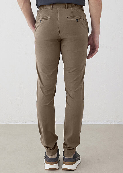 Lango Haki Renk Esnek Belli Kordonlu Chino Pantolon - 5