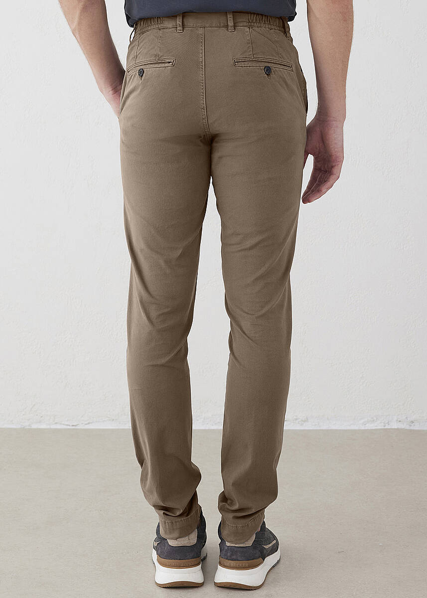 Lango Haki Renk Esnek Belli Kordonlu Chino Pantolon - 5