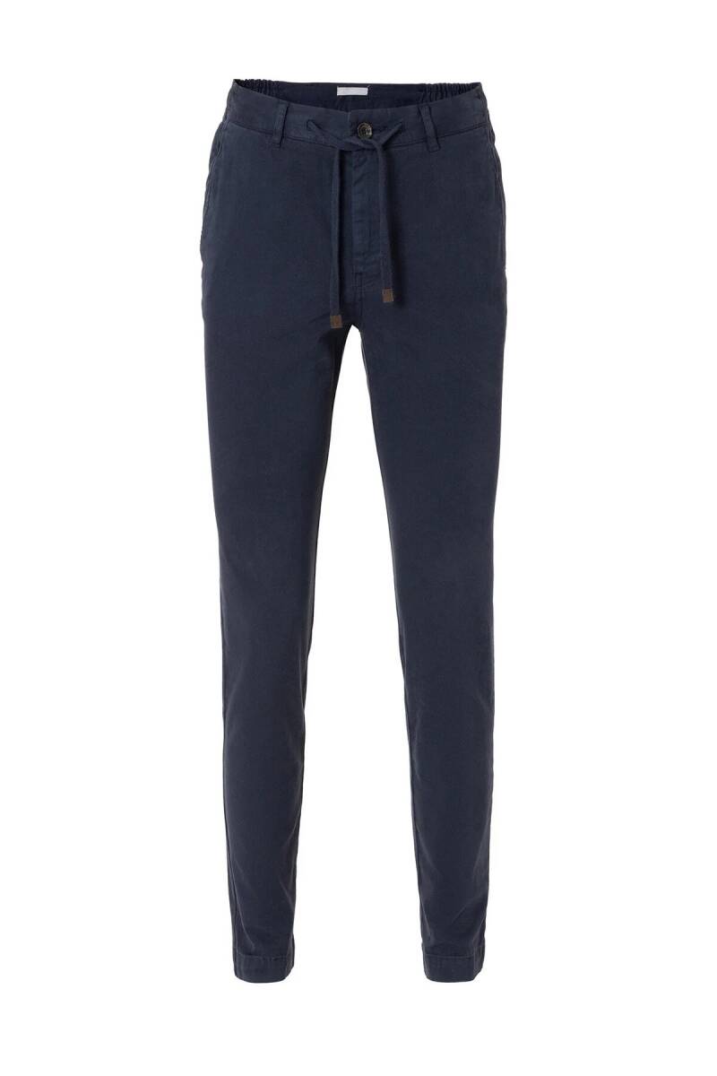 Lango Lacivert Renk Esnek Belli Kordonlu Chino Pantolon - 1