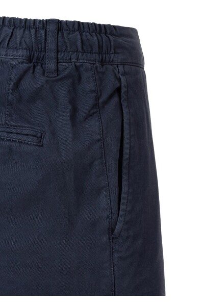 Lango Lacivert Renk Esnek Belli Kordonlu Chino Pantolon - 3