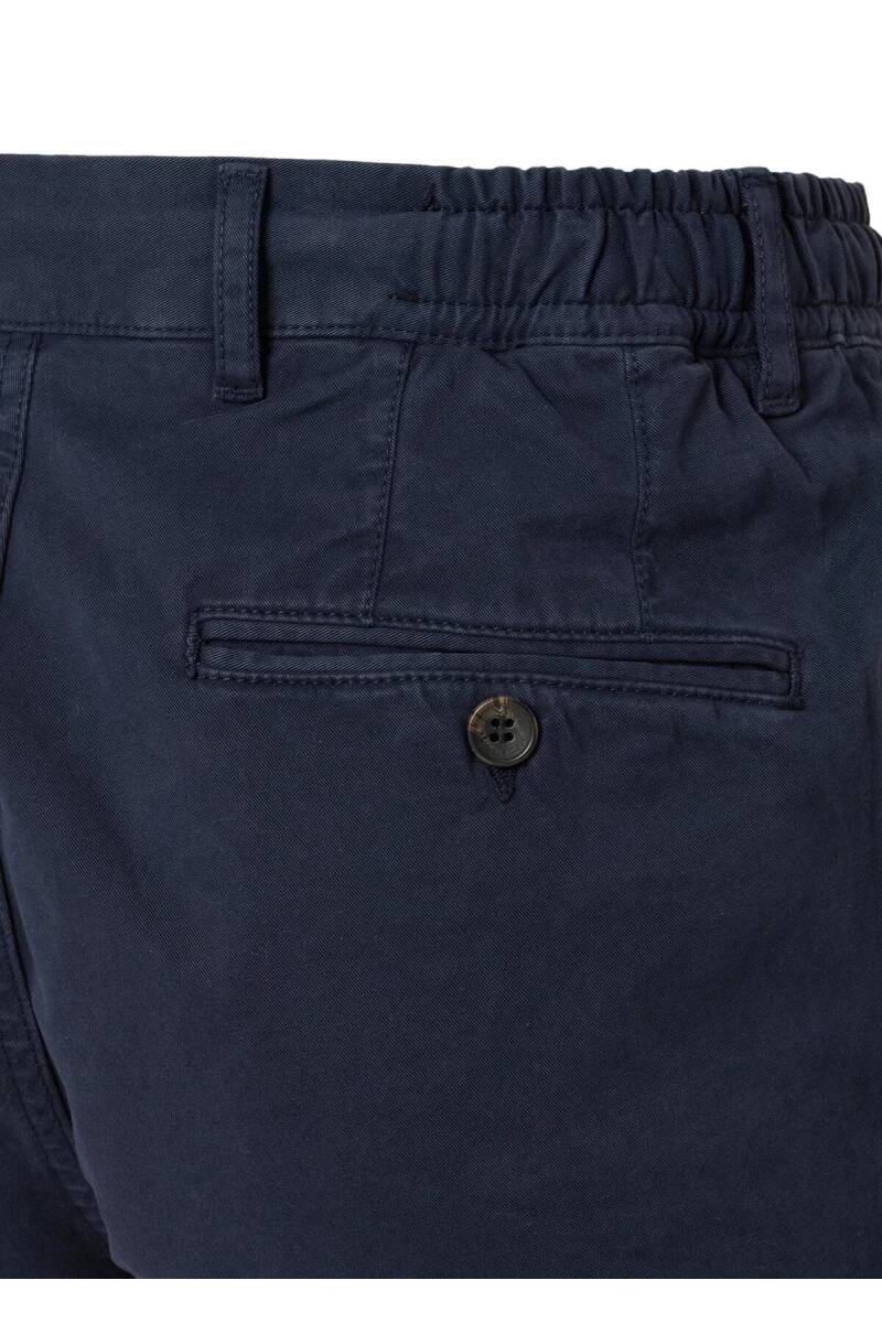 Lango Lacivert Renk Esnek Belli Kordonlu Chino Pantolon - 5