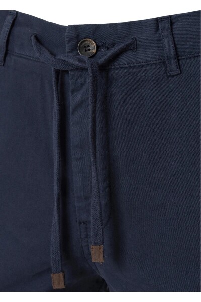 Lango Navy Blue Flexible Waistband Chino Trousers - 2