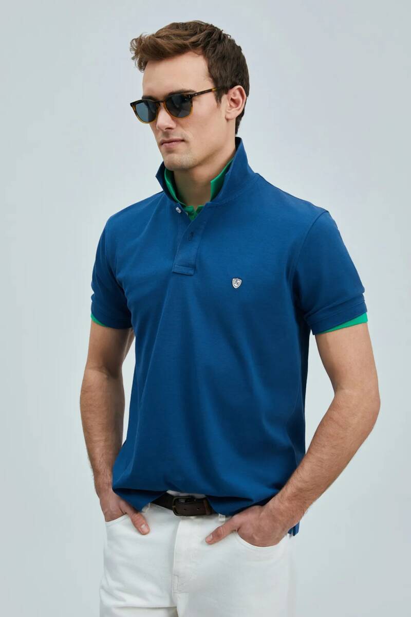 Laon Smart Erkek Polo Tişört Açık Lacivert - 3